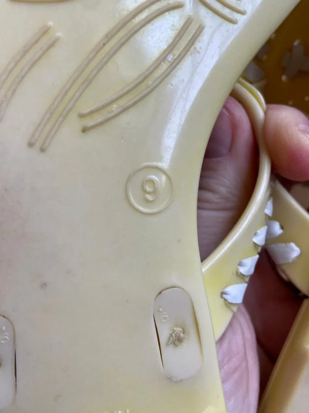 Jack Rogers Size 9 Georgica Jelly Sandals Pale Yellow Color Thong